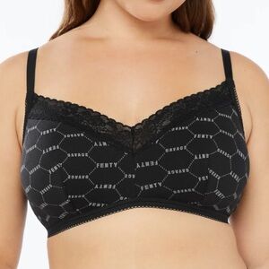 Savage X Fenty Plus Size COTTON ESSENTIALS LACE-TRIM BRALETTE